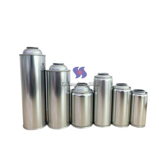 empty aerosol metal tin can