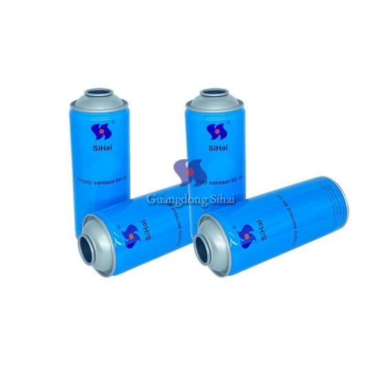 Venta caliente de lata de aerosol de pintura vacía de 65 mm x 158 mm con impresión personalizada