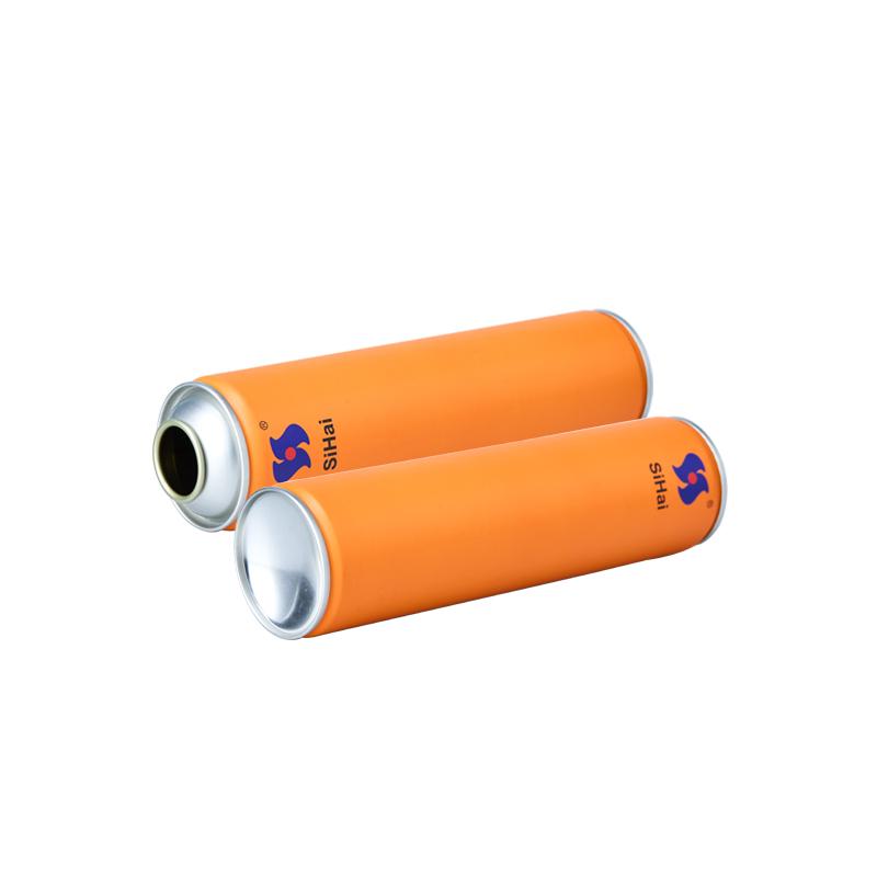 Aerosol metálico vacío de 57 mm con laca dorada interior, para insecticida, impresión CMYK