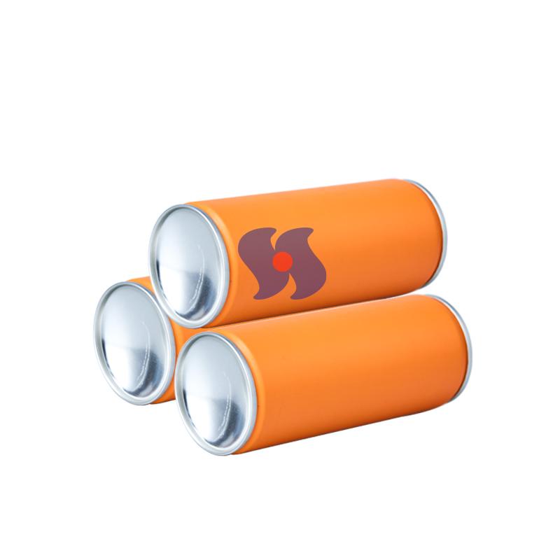 Latas de aerosol vacías de 52 x 140 mm de diámetro, lacadas en dorado por dentro.