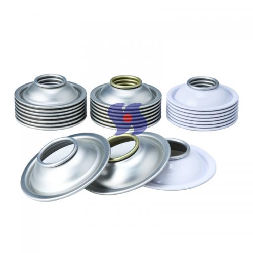 Fabricante chino OEM Wholesale Diameter 65mm Clear Lacquer/White Coating Can Lids Domes Aerosol Can Bottom for Aerosol Tin Can Components